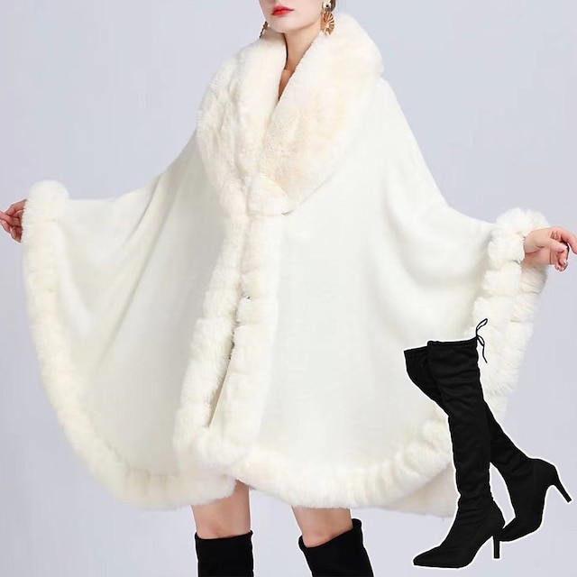  Women Outfits Boots Plus Size Heel Boots Daily Leopard Tiger Over The Knee Boots Thigh High Boots Winter High Heel Pointed Toe Black With A Faux Fur Wrap