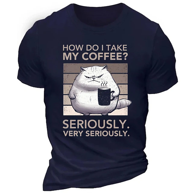 Men's Animal T Shirt Tee Top 100% Cotton Short Sleeve Graphic Shirt Black Army Green Dark Blue Comfortable Tee Sports Outdoor Holiday Fashion Designer Clothing4