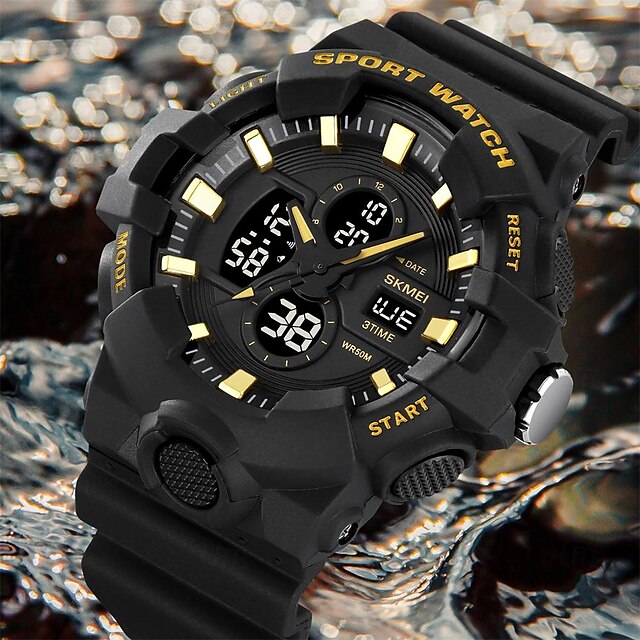  skmei 2117 męski elektroniczny zegarek sportowy do użytku na świeżym powietrzu zegarek z podwójnym ekranem, lampka nocna, wodoodporny zegarek elektroniczny o podwójnym działaniu
