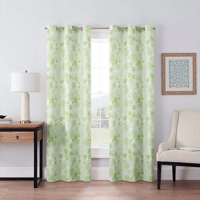  2 Panels Geometric Pattern Curtain Drapes 100% Blackout Curtain For Living Room Bedroom Kitchen Window Treatments Thermal Insulated Room Darkening