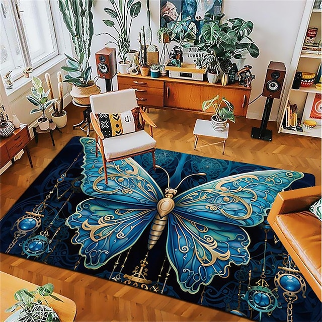  umění motýlí plocha kobereček kuchyňská podložka protiskluzová olejivzdorná podložka do obývacího pokoje koberec vnitřní venkovní podložka ložnice výzdoba koupelna podložka vchod kobereček podložka