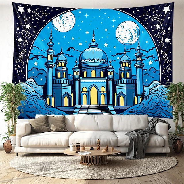  skica ramadán mešita závěsná tapisérie nástěnné umění velká tapisérie nástěnná malba výzdoba fotografie pozadí přikrývka opona domácí ložnice dekorace obývacího pokoje