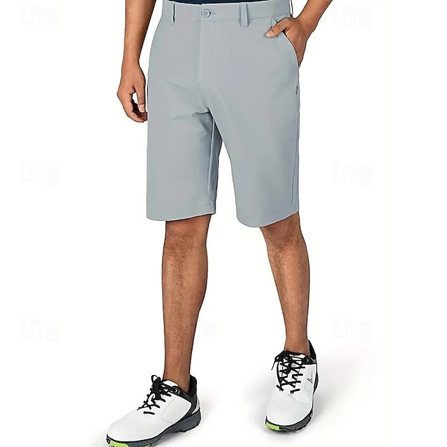 Mens Dress Shorts Work Shorts Golf Shorts Zipper Pocket Plain Breathable Soft Casual Weekend