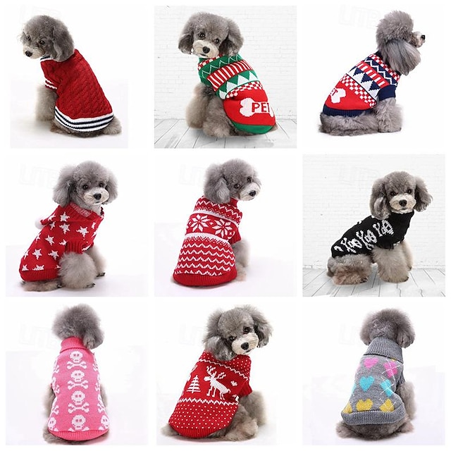  Weihnachts- und Halloween-Haustierkleidung, Teddy-Hundekleidung, Herbst- und Winter-Hundekleidung, Herbst- und Winter-Haustierpullover