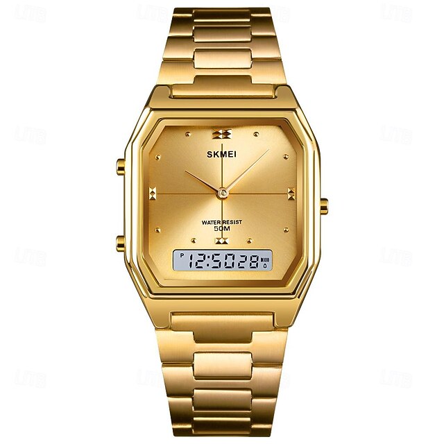  SKMEI Heren Digitale Horloge Mode Casual Zakhorloge Stopwatch Kalender Datum Week Waterdichte Stalen Horloge