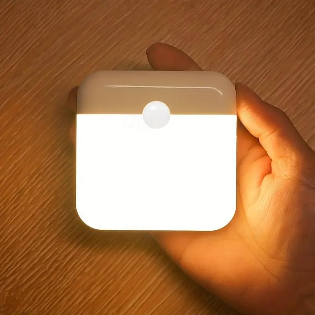  sensore di movimento ricaricabile usb luce notturna a led ricaricabile bicolore (bianco caldo e bianco) sensore di movimento pir luce per armadio camera da letto cucina scale armadi illuminazione