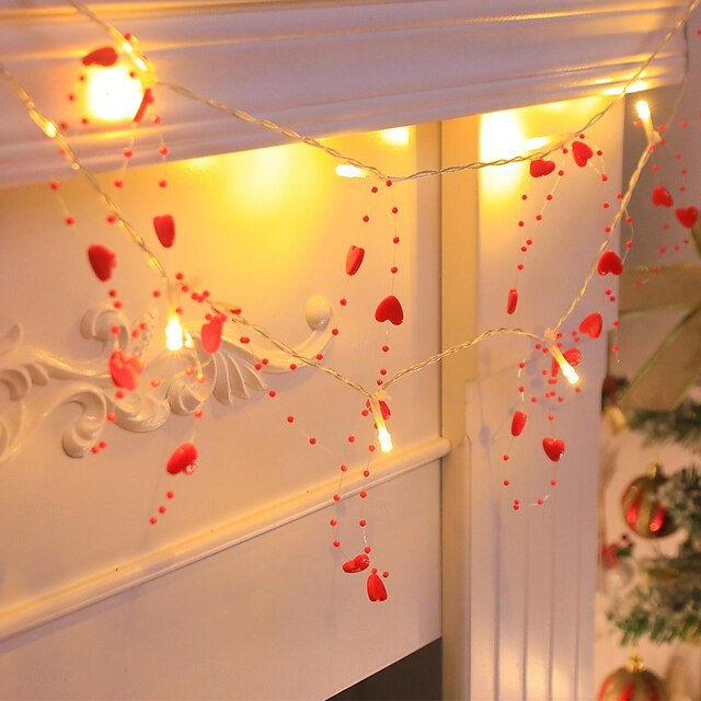  luci della stringa di fata di san valentino 1,5 m 10 led 3 m 20 led alimentati a batteria matrimonio festa di compleanno scena di confessione di san valentino decorazione della casa per le vacanze