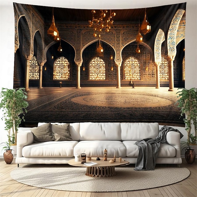  ramadan islam architecture tapisserie suspendue art mural grande tapisserie décor mural photographie toile de fond couverture rideau maison chambre salon décoration