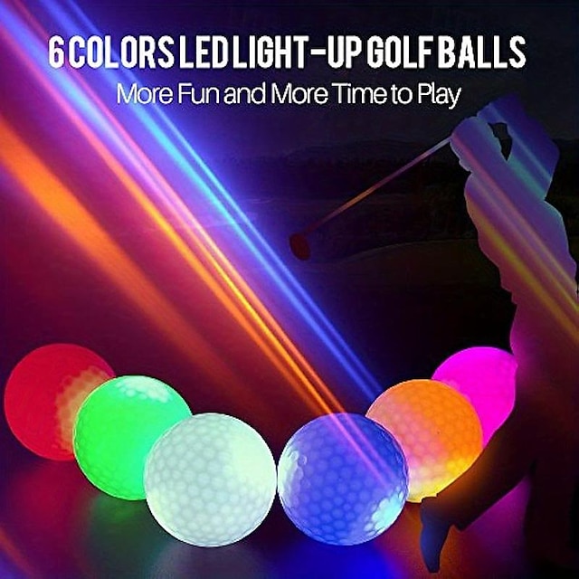  Balle de golf led, balle flash, fournitures de golf, balle lumineuse, balle d'entraînement, balle lumineuse