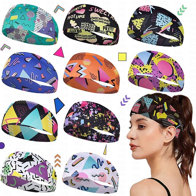  Hippie Années 1980 street style Bal Masqué Bandeau Disco Femmes Mascarade Tenue Quotidienne Décontracté Quotidien Défilé de la Fierté Adulte Bandeau