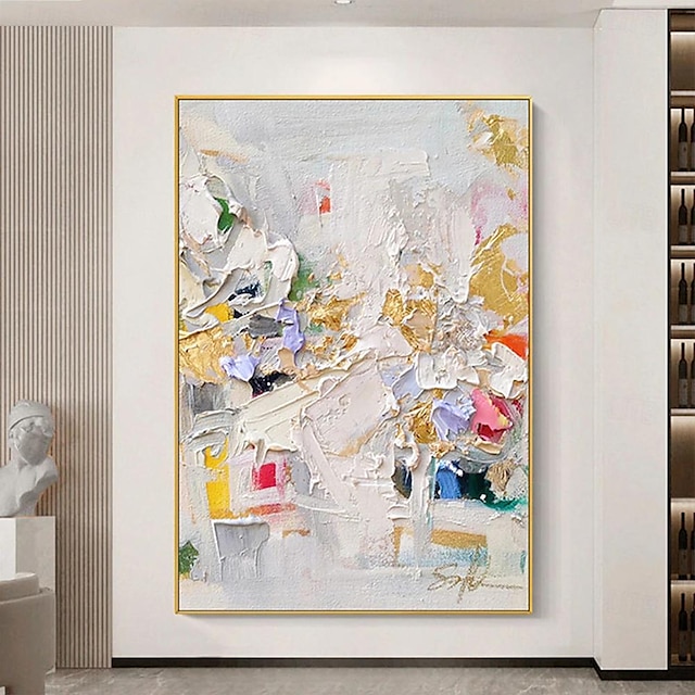  kézzel festett színes vastag textúra absztrakt olajfestmény fali művészet modern fali művészet kézzel festett olajfestmény vászon dekoráció otthoni szoba felakasztható vagy vászon