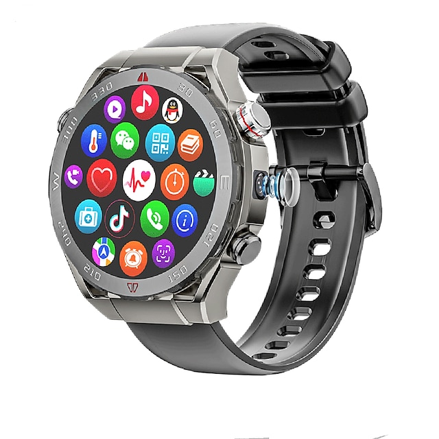  696 VP600 Smart Watch 1.43 inch Smart Watch Phone 4G LTE Bluetooth Skridtæller Samtalepåmindelse Pulsmåler Kompatibel med Android iOS Herre GPS Handsfree opkald Kamera IP 67 46mm urkasse
