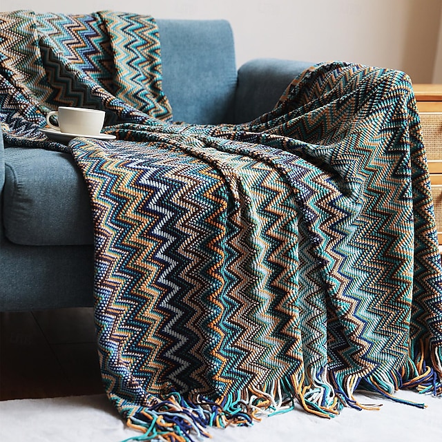  Boho Bed Plaid Blanket Geometry Aztec Baja Blankets Ethnic Sofa Cover Slipcover Decor Throw Wall Hanging Tapestry Rug Cobertor