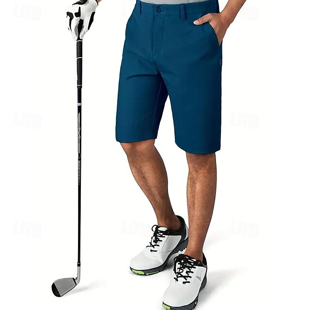 Men's Dress Shorts Work Shorts Golf Shorts Zipper Pocket Plain