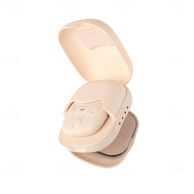  Mini masajeador de cuello eléctrico portátil con estuche de carga para masaje de cuello, espalda y cuerpo completo, 15 niveles de intensidad con control remoto
