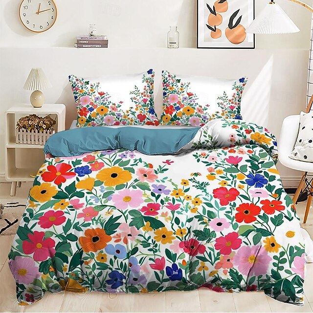 Super Soft Floral Pattern Duvet Cover Set main image 1