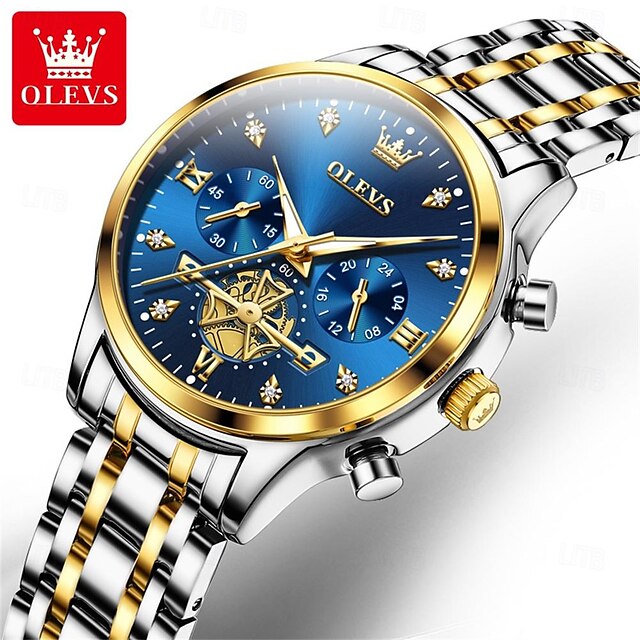  OLEVS Dames Quartz horloges Modieus Zakelijk Polshorloge Lichtgevend WATERDICHT Decoratie Roestvrij staal Horloge