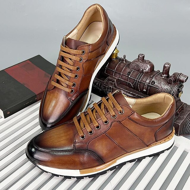Men's Sneakers Dress Shoes Walking Vintage Business Casual Outdoor