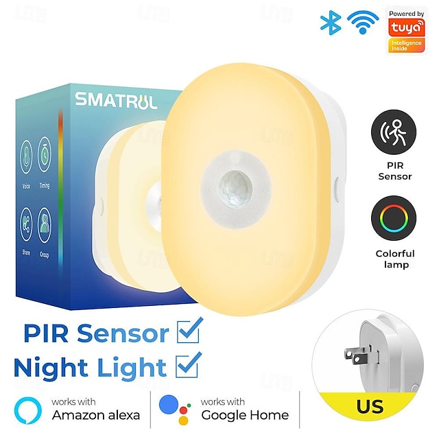  Tuya smart home WiFi night light infrared human body sensing small night light APP remote control voice timing