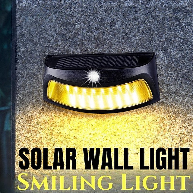  Solar Wall Light Outdoor Courtyard Waterproof LED Wall Light for Corridors Stairs Walls Guardrails Eaves