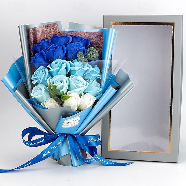  δώρα για την ημέρα της γυναίκας 18 τριαντάφυλλο μπουκέτο σαπούνι κουτί δώρου qixi δώρο για την ημέρα του Αγίου Βαλεντίνου δώρα για τη γιορτή της μητέρας για τα κορίτσια δώρα για τη γιορτή της μητέρας