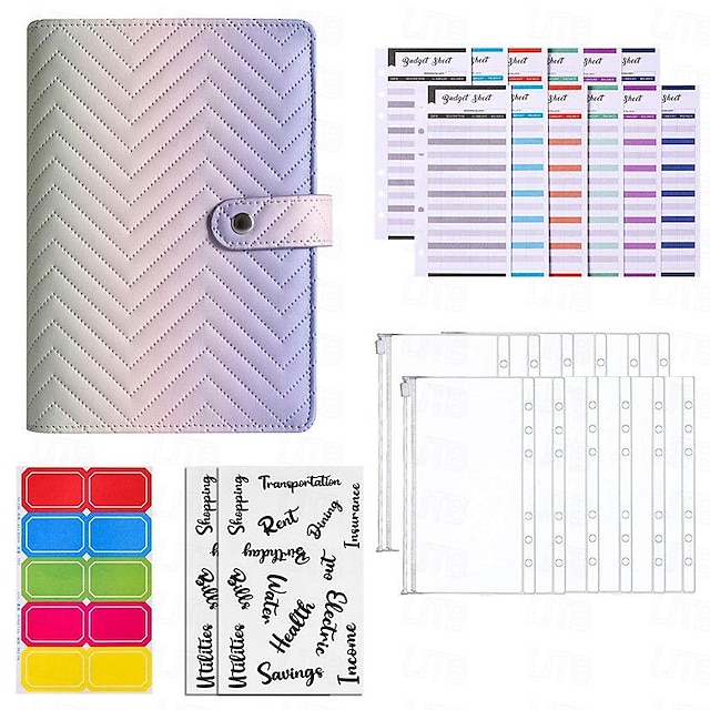  brugerdefineret dagsorden pu læder budget ringbind kontorartikler notebook planner soft cover a6