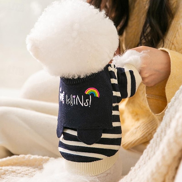  Chien Chat Pull Mode Mignon Hiver Chaud Doux Lavable Confortable Extérieur Sports Vêtements pour Chiens for Bichon Frisé Caniche Spitz Nain Bébé Animal Papillon