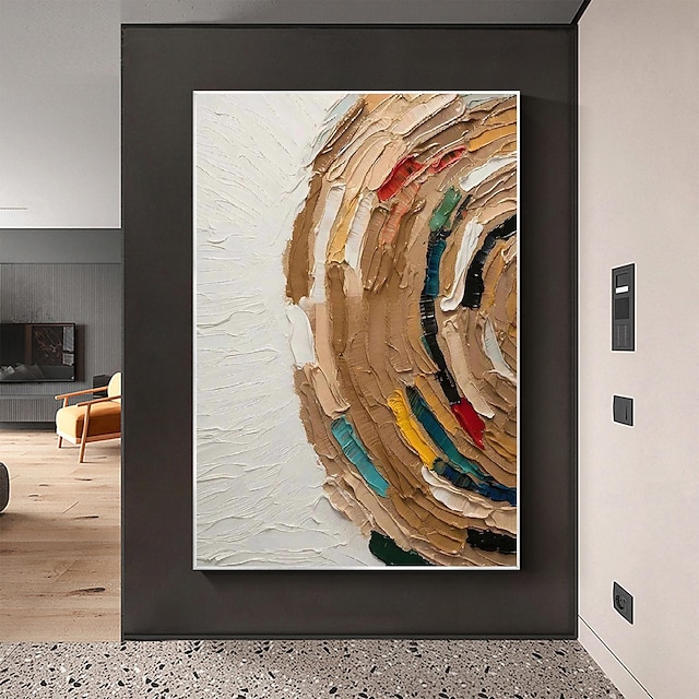  ručně vyráběná originální minimalistická textura olejomalba na plátně zeď dekorskin textura abstraktní umělecká malba pro domácí dekoraci s nataženým rámem/bez vnitřního rámečku malba