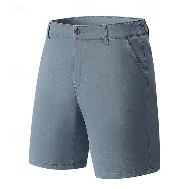 Mens Shorts Dress Shorts Work Shorts Golf Shorts Zipper Pocket Plain Breathable Soft Casual