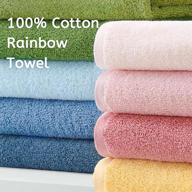  Household Towel Home 100% Cotton Bath Towels Quick Dry, Super Absorbent Light Weight Soft Multi Colors