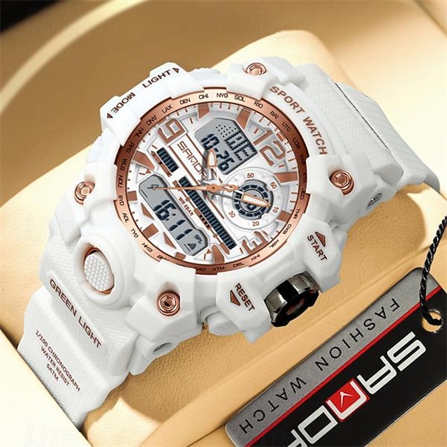 SANDA Women Digital Watch Sports Fashion Wristwatch Luminous Stopwatch Alarm Clock Date Week Silicone Strap Watch
