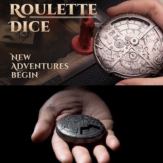  7 IN 1 Roulette DND Dice Set/Polyhedral D&D Dice Tower/Dungeons and Dragons Starter Gift/Role Playing Games Dice D20 Dice Box for Tabletop RPG Dice Games