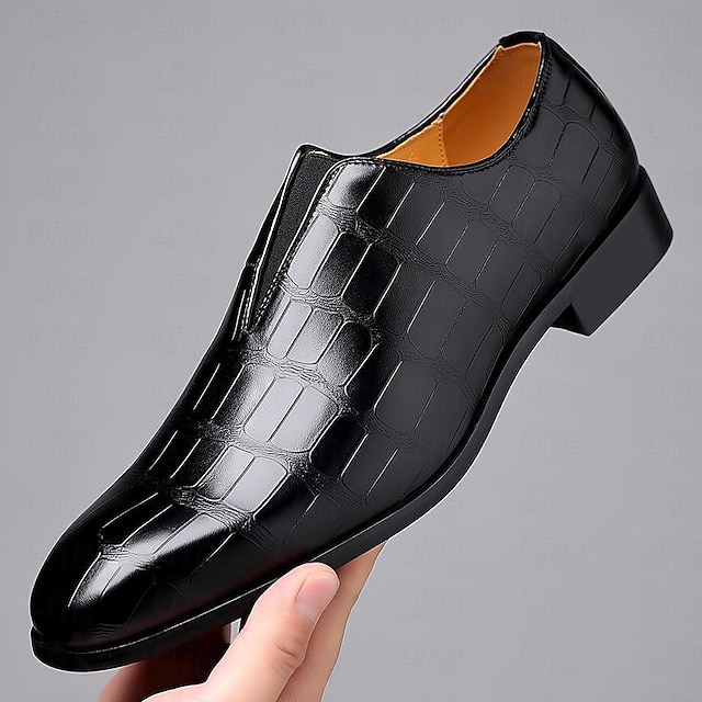  Men's Dress Loafers & Slip-Ons  Business British Wedding Party & Evening PU Leather Shoes Black Blue Brown Spring Fall