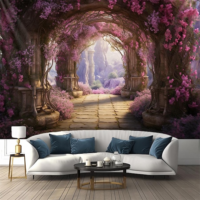  Fantasy Garden Hanging Tapestry Wall Art Large Tapestry Mural Decor Photograph Backdrop Blanket Curtain Home Bedroom Living Room Decoration