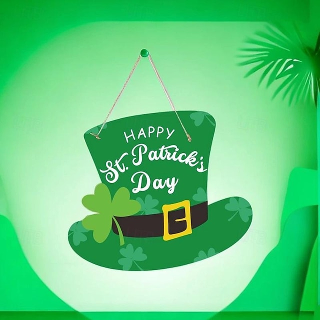  1pc St. Patrick's Holiday Decoration Door Sign/Hanging Decoration Irish Festival Outdoor Porch Layout Hanging Ornament