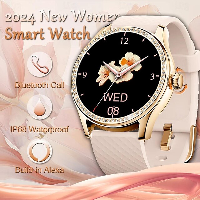  idw22 smart watch ingebouwde alexa 5atm ip68 waterdicht bluetooth oproep stresstest bloed zuurstof hartslag