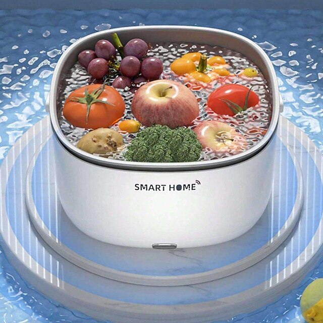  Ультразвуковая машина для мытья овощей с ручкой, пищевое зерно, машина для мытья фруктов и овощей на батарейках, автоматический инструмент для очистки фруктов и овощей
