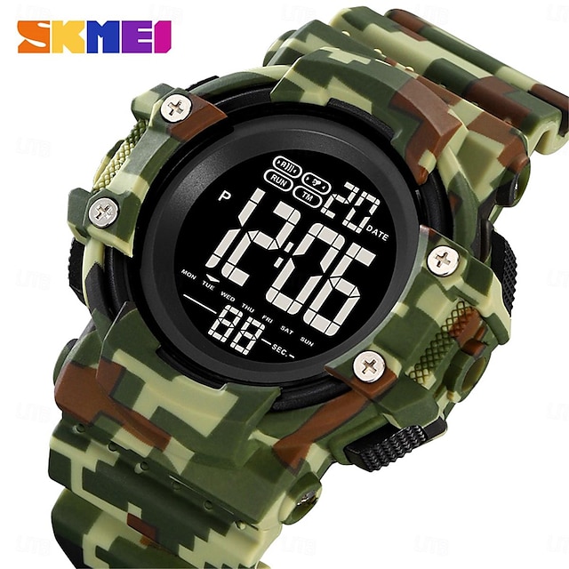  SKMEI Muži Digitální hodinky Venkovní Sportovní Módní Wristwatch Svítící Stopky Budík LCD TPU Hodinky