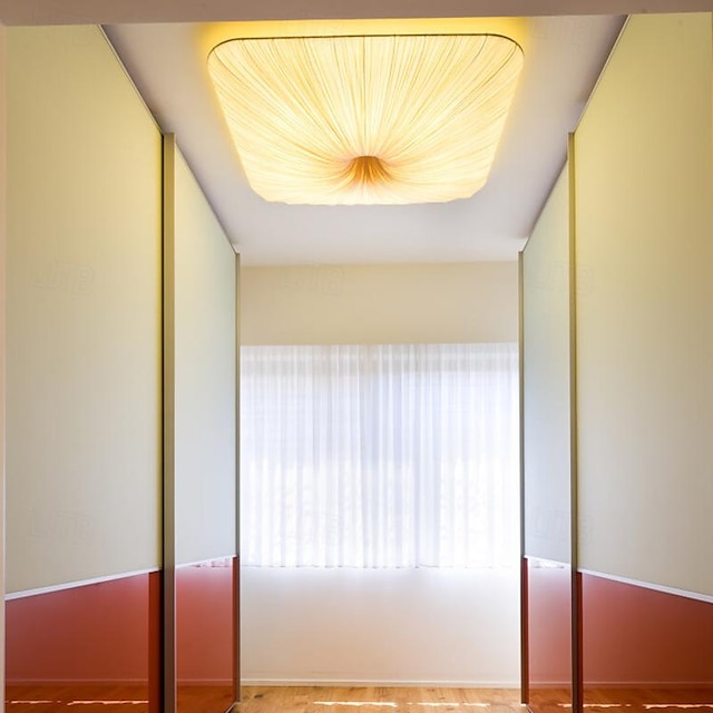  LED Ceiling Lights Warm Light Color Geometric Shapes Ceiling Light 50/80/100 cm Fabric Artistic Style Artistic Modern Ceiling Light Office Living Room 110-240V