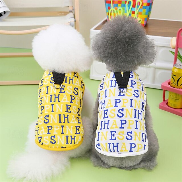  Σκυλιά Γάτες Φόρμες Αποφθέγματα Καθημερινό μινιμαλιστικό στυλ Καθημερινή Ένδυση Κρεβάτι Χειμώνας Ρούχα για σκύλους Ρούχα κουταβιών Στολές για σκύλους Αναπνέει Λευκό Κίτρινο Στολές