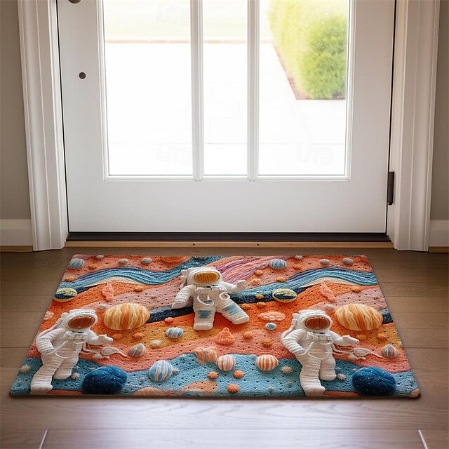  quilt art astronauten deurmat vloermatten wasbare tapijten keukenmat antislip oliebestendig tapijt binnen buiten mat slaapkamer decor badkamer mat entree tapijt