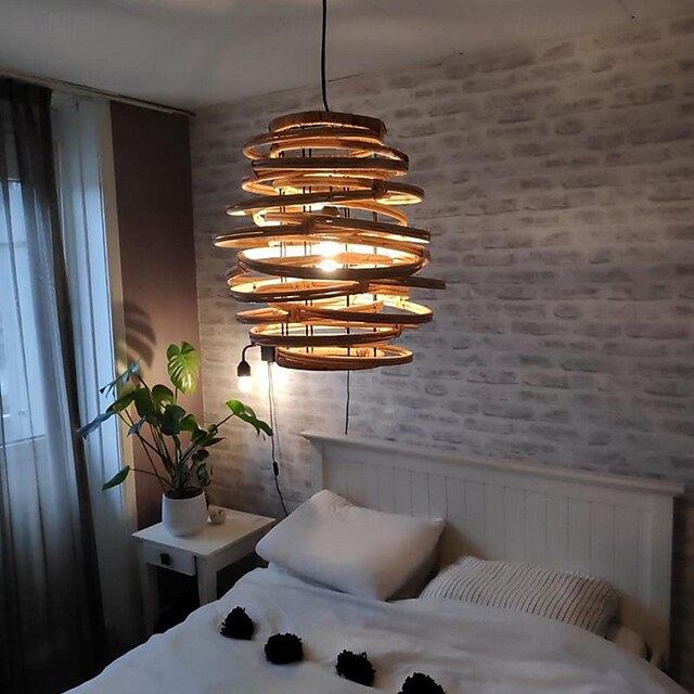  Lampa wisząca led ciepłe światło vintage tradycyjny / klasyczny design w kształcie kuli jadalnia sypialnia 110-240v