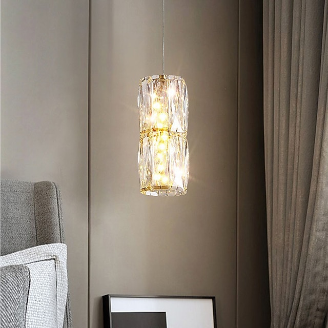  Luces colgantes modernas iluminación de isla de cocina lámpara colgante dorada, lámpara de cristal moderna ajustable para lámparas de comedor sobre la mesa (3 luces)