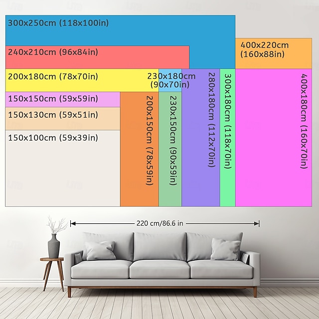 Christmas Decorations Golden Street Hanging Tapestry Wall Art Large