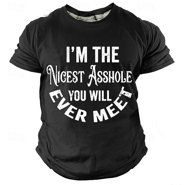 Men's Rude Offensive Graphic Letter T shirt Short Sleeve T shirt 3D Print Crew Neck Shirt Daily Designer Casual Sports Outdoor Holiday Going out Black Navy Blue Army Green Spring & Summer Clothing 8