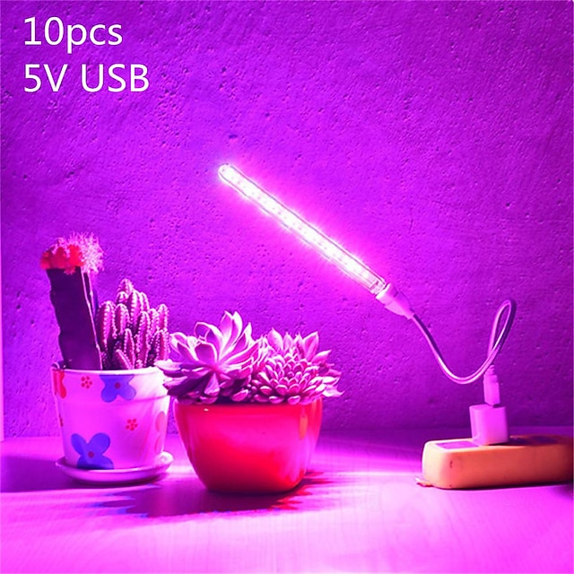  2 قطعة 1 قطعة LED تنمو ضوء 21 المصابيح USB المحمولة LED النبات تنمو ضوء DC5V الطيف الكامل فيتو مصباح دوران ضوء مرن داخلي