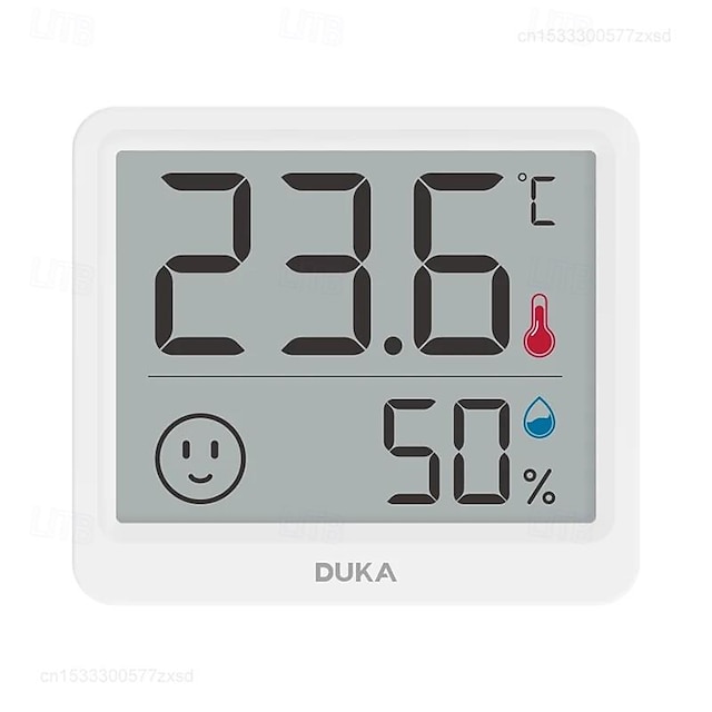  Duka Thmini Hochpräzises elektronisches Temperatur- und Feuchtigkeitsmessgerät, vertikales Raumthermometer für Kleinkinder