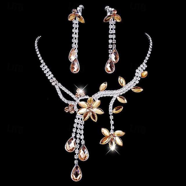  Necklaces Earrings set Two-piece Wedding Accessories Bride Accessories 6-color Optional Performance Accessories