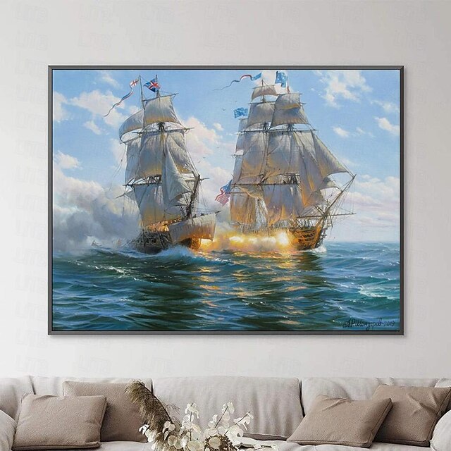  kézzel festett vitorlás hajó festmény kézzel készített óceán festmény vitorlás hajó festmény kézzel készített olajfestmény vászonra tájkép olajfestmény híres olajfestmény fali dekoráció