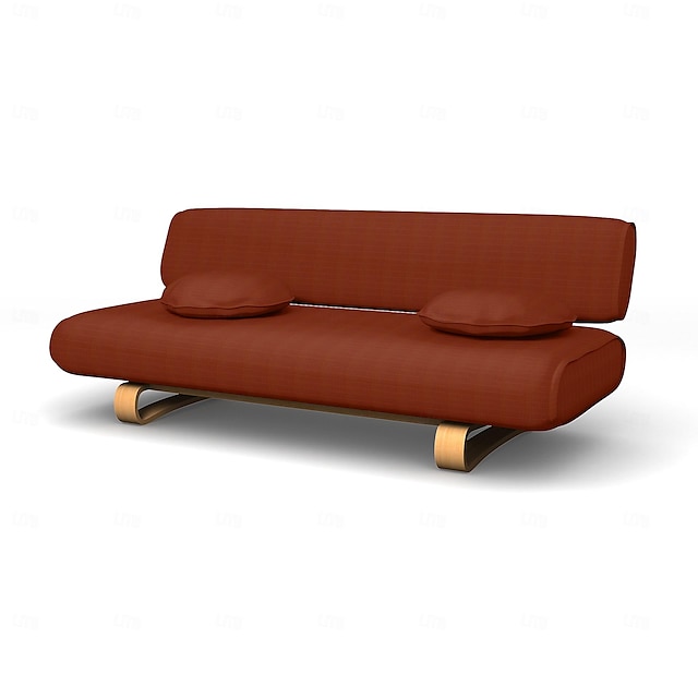  Housse de canapé-lit en velours à carreaux Ikea, coupe régulière, avec passepoil, lavable en machine